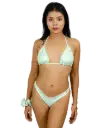 Roxy Thong Bikini Bottom – Green Mirage 