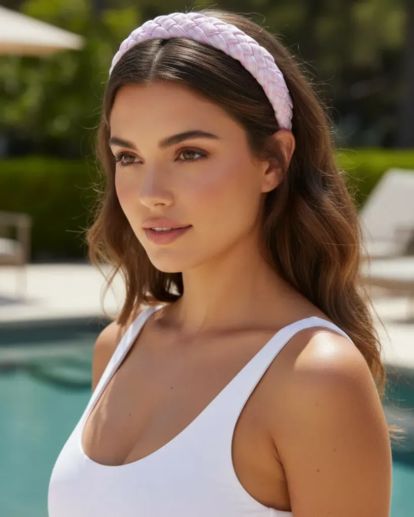 [HA-206] Beachy Band - bandeau cheveux - Blush Mirage