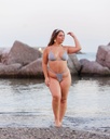 Acai Bikini mit hohem Beinausschnitt- Hellgrau