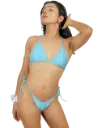 Kiwi V Cut Bikini Bottom – Sky Blue