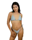 Kiwi V Cut Bikini Bottom - Light Grey
